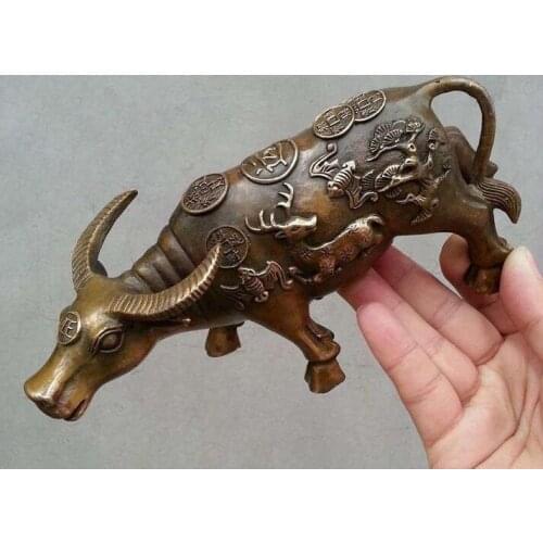 Bronze classical animal Statue Ox Sculpture statues oxen