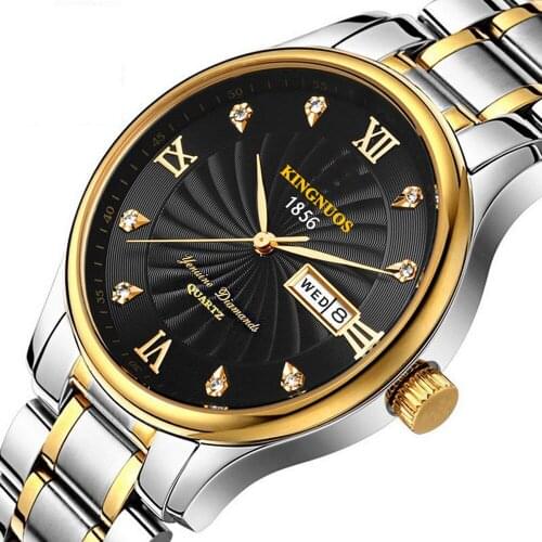 Mens watches Top Brand Luxury Stainless Steel Waterproof Watch Date Week Men Quartz Watch Business Male Clock Diamond Man Watch