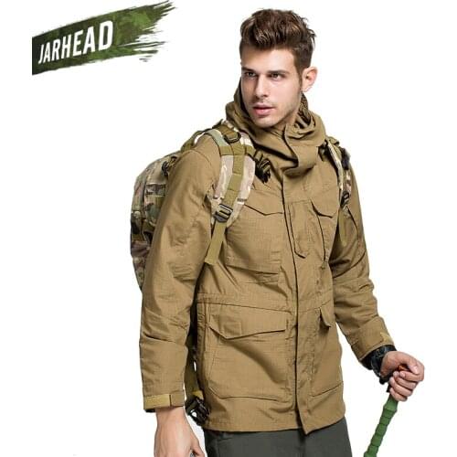 Classic American Outdoor Coats High Quality Mens Waterproof Windproof Hunting Middle Long Coat M65 Tactical Windbreaker Trench
