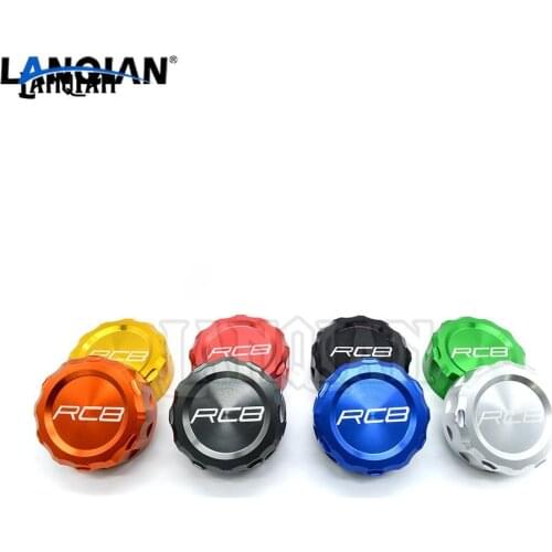 Laser Printing Motorcycle CNC Aluminum Rear Brake Fluid Reservoir Cover Cap For RCB 2001-2017 2004 2006 2008 2009 2013 2014