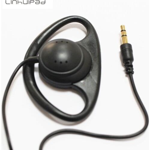 Linhuipad 100 pack Hook Earphones Single Side Stereo Earpiece Soft earhook Headsets For Tour Guide System Two way radios