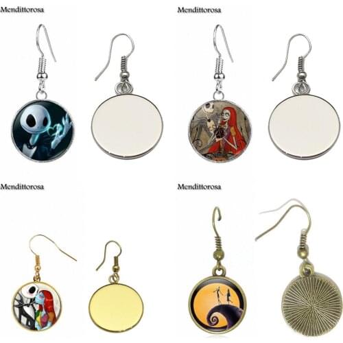 Mendittorosa Nightmare Before Christmas jack skellington Luxury Brand Jewelry With Glass Cabochon For Women Gift