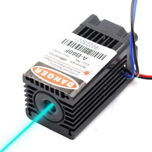 488nm 80mW 12V Sky Blue Dot Laser Diode Module With Fan TTL Modulation DIY