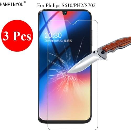 3 Pcs/Lot New 9H 2.5D Tempered Glass Screen Protector For Philips S610 6.09" Protective Film + Clean Tools