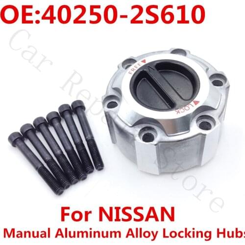 New Manual Aluminum Alloy Locking Hubs For NISSAN Pickup D21 Navara 1990-up OEM 40250-2S610 /402502S610 /AVM461HP