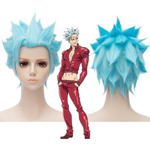 The Seven Deadly Sins Ban Wigs Foxs Sin of Greed Heat Resistant Short Synthetic Hair Perucas Cosplay Wig +FREE Wig Cap