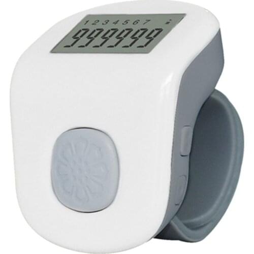 Rechargeable 7-Channel 6-Digit Finger Prayer Counter LCD Silicone Tally Counter 203F