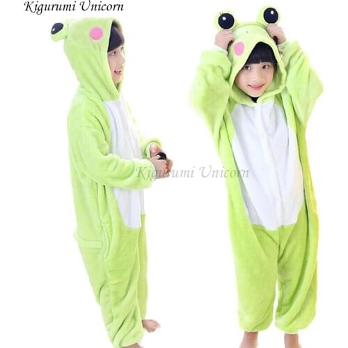 Kigurumi Unicorn Pajamas Childrens Pajamas for Boys Girls Flannel Cat Stich Pijamas Set Animal Sleepwear Winter Onesies 4-12