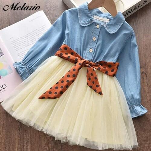 Melario Sweet Girl Dress Autumn Children Clothing Long Sleeves Strawberry Print Cartoon Outfit Girl Kids Princess Dresses