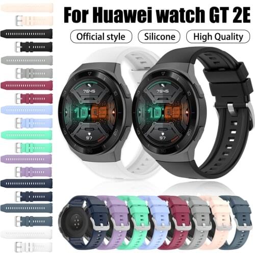 For HUAWEI WATCH GT 2e Strap Silicone Wriststrap Bracelet 22mm watch band For huawei watch gt2e Replacement Bracelet Accessories
