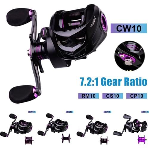 Fishing Reel Baitcasting Reel 7.2:1 Speed Ratio 10KG Max Drag 12 Magnetic Brake Left Right Hand Metal Spool Fishing Wheel Tackle