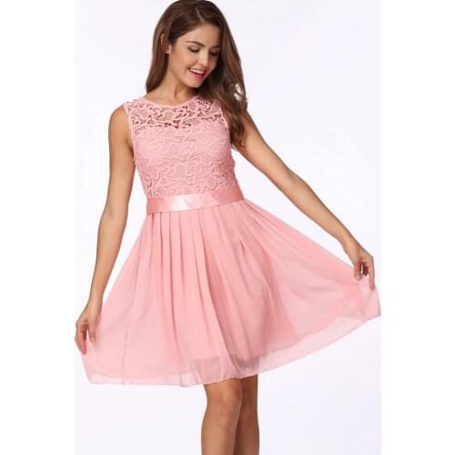 Chiffon Lace Patchwork Formal Party Dress Women Elegant Hollow Out Sleeveless One Piece Midi Dresses 4XL 5XL Plus Size Dress