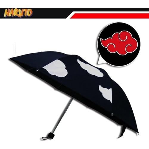 Anime Akatsuki Red Cloud Color Change Umbrella Sun Rain Folding Umbrella UV400 Portable Fashion Anime Umbrellas Parasol