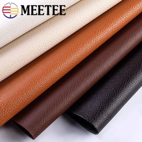 Meetee 100X138cm 0.5mm Thick PVC Synthetic Lesther Fabric Fax Leather Fabriv for Bag Sofa DIY Manual Luggage Process Accessories