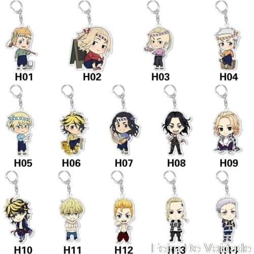 Tokyo Revengers Anime Cosplay Keychain Manjiro Ken Takemichi Hinata Atsushi Chibi Kawaii Bag Pendant Fans Collection Props