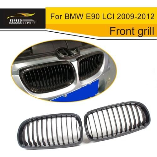 Carbon Fiber Grille Car Front Bumper Grill For BMW E90 LCI 2009-2012