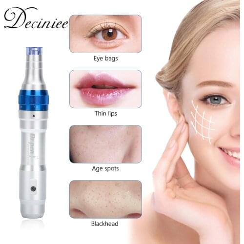 Ultima A6 Electric Derma Pen with 12Pin Needles Stretch Marks Wrinkle Remove Eyebrows Eyeliner Lips Skin Micro Needling Tool