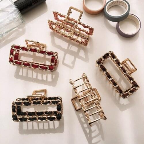 Woman Metal Hair Claws Chic Barrettes Hairclips Hairpins Ladies Hairgrip Headwear Girls Ornaments Crab Hair Accessories