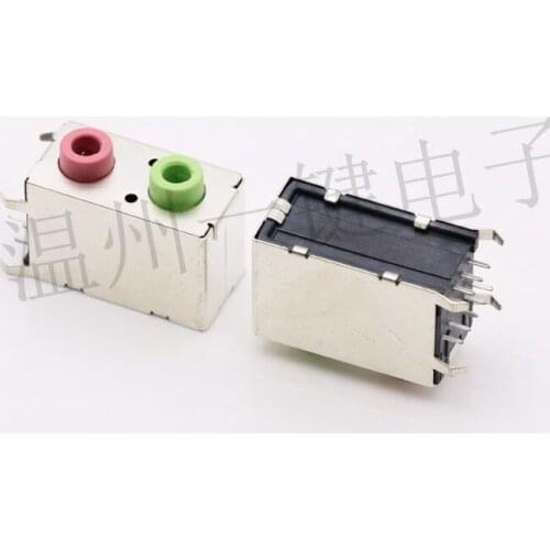 2pcs Pj-394b twin headphone jack 3.5 Headphone seat Dual audio socket Headphone socket dual DCJACK