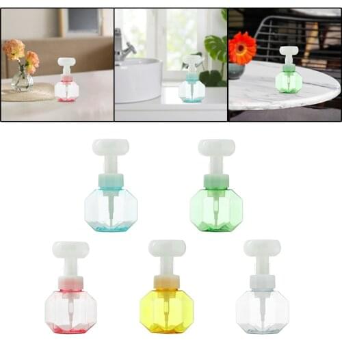 300ml Flower Shape Soap Dispenser Liquid Soap Dispenser Foam Empty Plastic PumpBottle Shower Gel Bathroom Kitchen Office