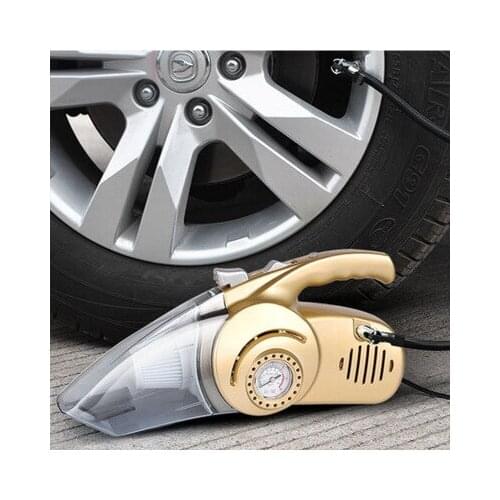 4 in 1 Multi Function Car Vacuum Cleaner with Digital Display Portable Car Dual Use Car Auto Inflatable Pump Air Compressor