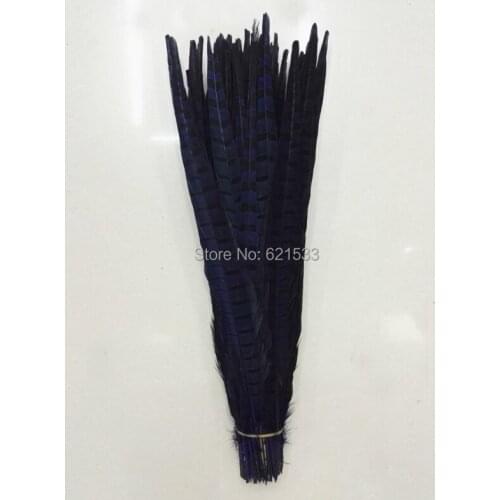 50pcs/lot!16-18inches 40-45CM Royal Blue Ringneck Pheasant Tail Feather pheasant feather for Costume or Hat design
