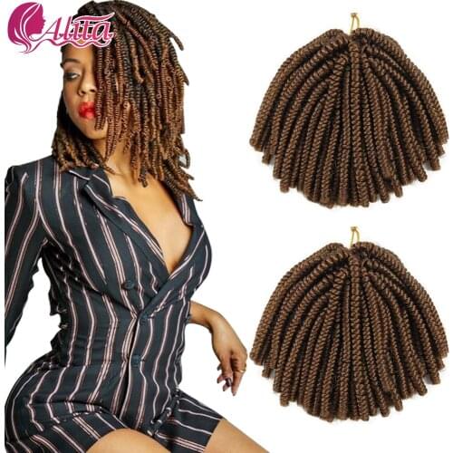 8Inch Ombre Spring Twist Hair Crochet Braids Passion Twist Synthetic Pre-Twist Crochet Hair Extensions 30 Roots Bomb Twist