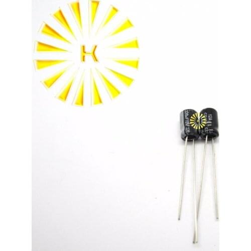 1000pcs X 100% New 220UF 10V 5X7 Aluminum Electrolytic Capacitor