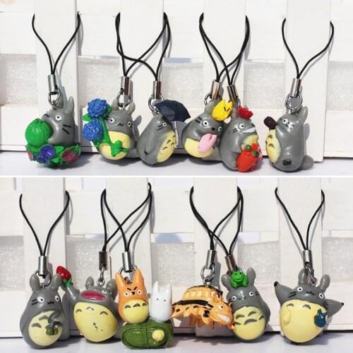 Cute Anime MOVIE My Neighbor TOTORO Keychain Key chain Cellphone Strap Free shipping 12pcs/Lot