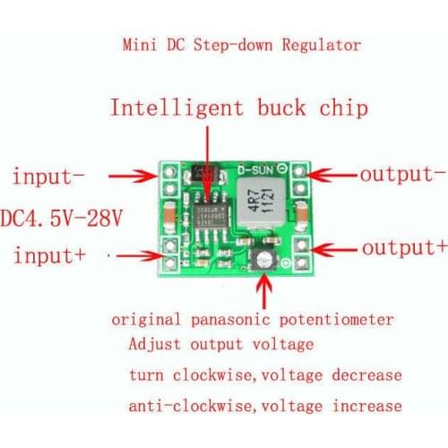 DC-DC Adjustable Buck Converter Voltage Step Down Regulator Module 3.3v 5v 12v