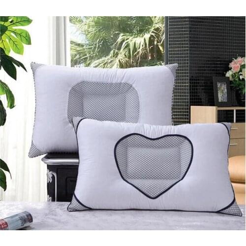 Heart shape breathable Cervical Pillow , high quality cotton healthy pillows