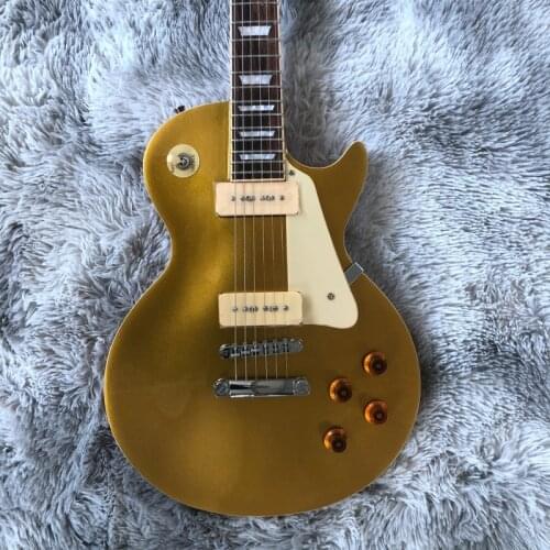 2021 High quality gold top electric guitar,mahogany wood guitarra, Rosewood fingerboard gitarra p90 pickups