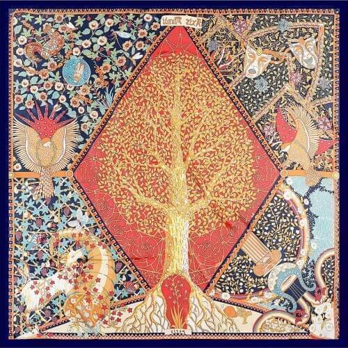 Hot 130cm New Bouquet Silk Ladies Shawl Sunscreen Scarf Square Scarf Girl