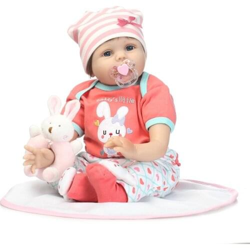 22inch NPK Collection Newborn Baby Doll Lifelike reborn early education toy Silicone Reborn Dolls For Kids Birthday Xmas Gift