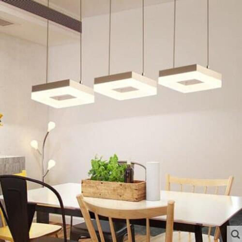 L Fashion led modern three-head restaurant chandelier creative personality bar coffee shop post-modern study room lamps