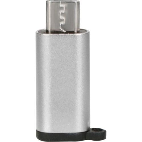 Mini Portable Aluminum USB-C to Micro USB Adapter with Keychain Anti-lost USB Type-C to Micro USB Convert Connector