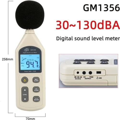 GM1356 Mini Sound Level Meters Digital Sound Level Meter Sonometros Noise Audio Level Meter 30-130dB Decibels Sound Meter