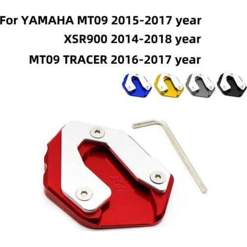 Motorcycle Modification parts Side Kick Stand Foot Extension Pad CNC Increase The Pad For Yamaha MT-09 FZ09 MT 09 TRACER XSR900
