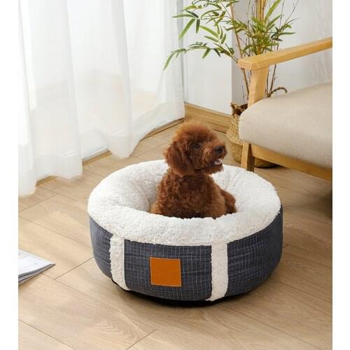 Soft Pet Bed Lamb Cashmere Dog Cat House Kennel Puppy Lambskin Fabric Mat Winter Warm Nest Sofa Cushion for Sleeping Supplies