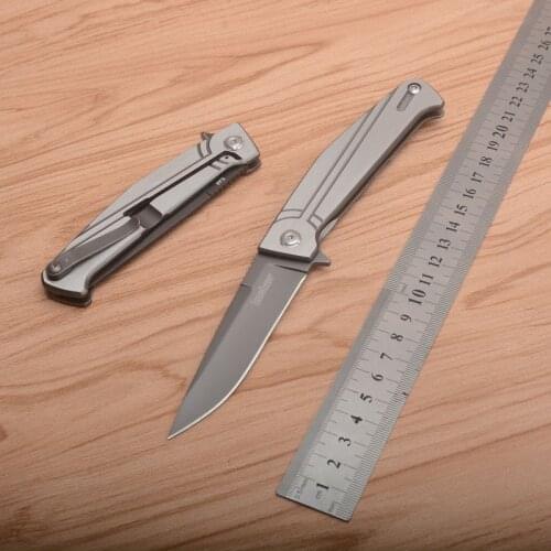 New 4035 outdoor camping hunting pocket folding knife 8cr13mov blade all steel Handle Tactical Survival fruit Utility knives