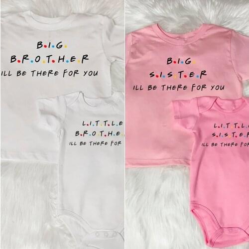 Matching Friends Big Sibling Little Sibling Matching Shirts Friends Ill Be There for You Matching Sibling Shirts Baby Bodysuit