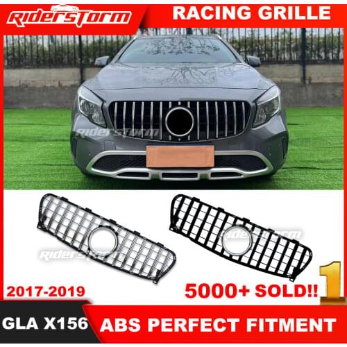 Year 2017 2018 front Mesh Gril W156 GT Grille For GLA Class X156 GT Grill GLA45 Style for Mercedez-benz GLA180 GLA250 Car grille