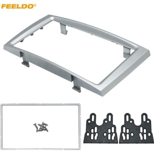 FEELDO Car Double Din DVD Radio Fascia Frame for PEUGEOT 308/408 Dashboard Panel Mount Installation Adapter Trim Kit #MX5191