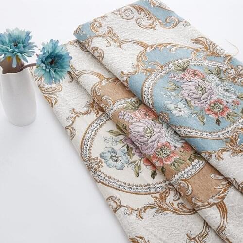 Width 57'' European Thickened Non Slip Chenille Jacquard Fabric By The Yard For Sofa Pillow Table Chair Cloth Material