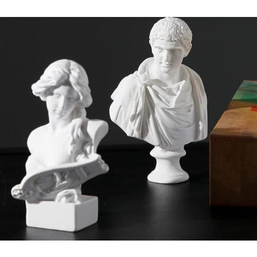 Nordic Home Decor Character David Figurine Miniature Statue Sculpture Home Decoration Plaster Statue Artwork Desktop Ornaments