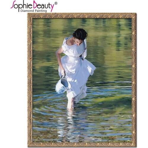 Sophie Beauty 3D DIY Diamond Painting Beauty Lady Water handcraft Inlay Set Embroidery Cross Stitch Home Decor mosaic home kit