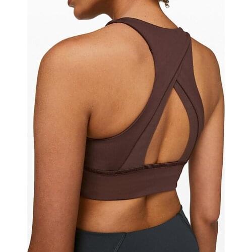 Removable Cups Sports Bras Back Triangle Patchwork Hollow out Fitness Bra Women Top Gym Training Sweat-wicking Ignite Bra