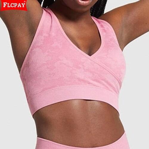 Running Sports Bra for Women Criss-Cross Back Padded Strappy Sports Bras Medium Support Yoga Bra with Removable Cups Top