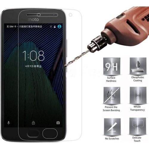 RONICAN Tempered Glass for Motorola Moto G5 Screen Protector 9H 2.5D 0.26MM Phone Protection Film for Moto G5 Tempered Glass