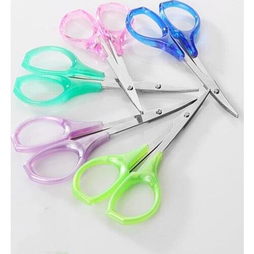 1Pcs Random Colors Cute Craft Paper Portable Utility Scrapbook Kids Safety Mini Scissors School Office Supplies